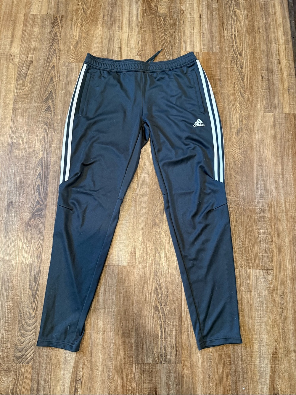 adidas Black Kids Joggers with White Side Stripes